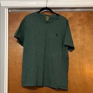 Polo by Ralph Lauren Men's Dark Green V-Neck Tee